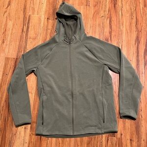 lululemon athletica Men's Olive Hooded Full-Zip Performance Jacket